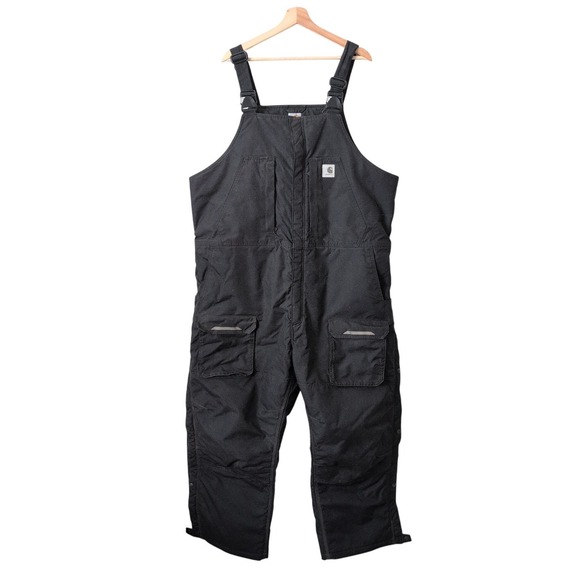 Carhartt Yukon Extremes 3M Insulated Bib Overalls Black Artic Mens 2XL Short